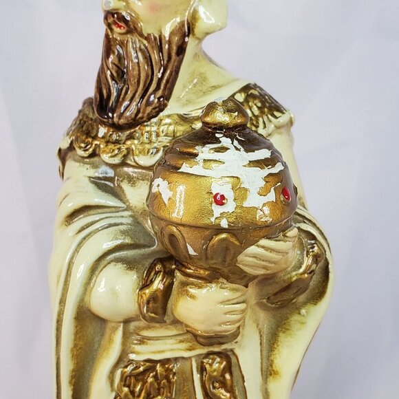 VTG Wolin Japan Three Wise Men Figurine Set 10" Tall Paper Mache Christmas Decor - Picture 11 of 16